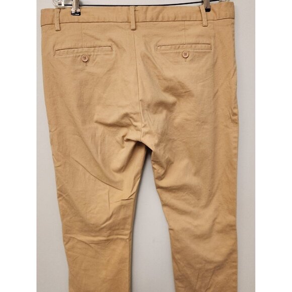 Combatant Gentlemen Pants‎ Flat Front Straight Chinos 36X32 Tan Slim Fit - Picture 4 of 8